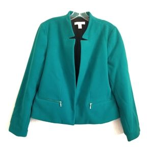 Chico's Green Fall/ Winter Open Style Blazer Jacket Size Small